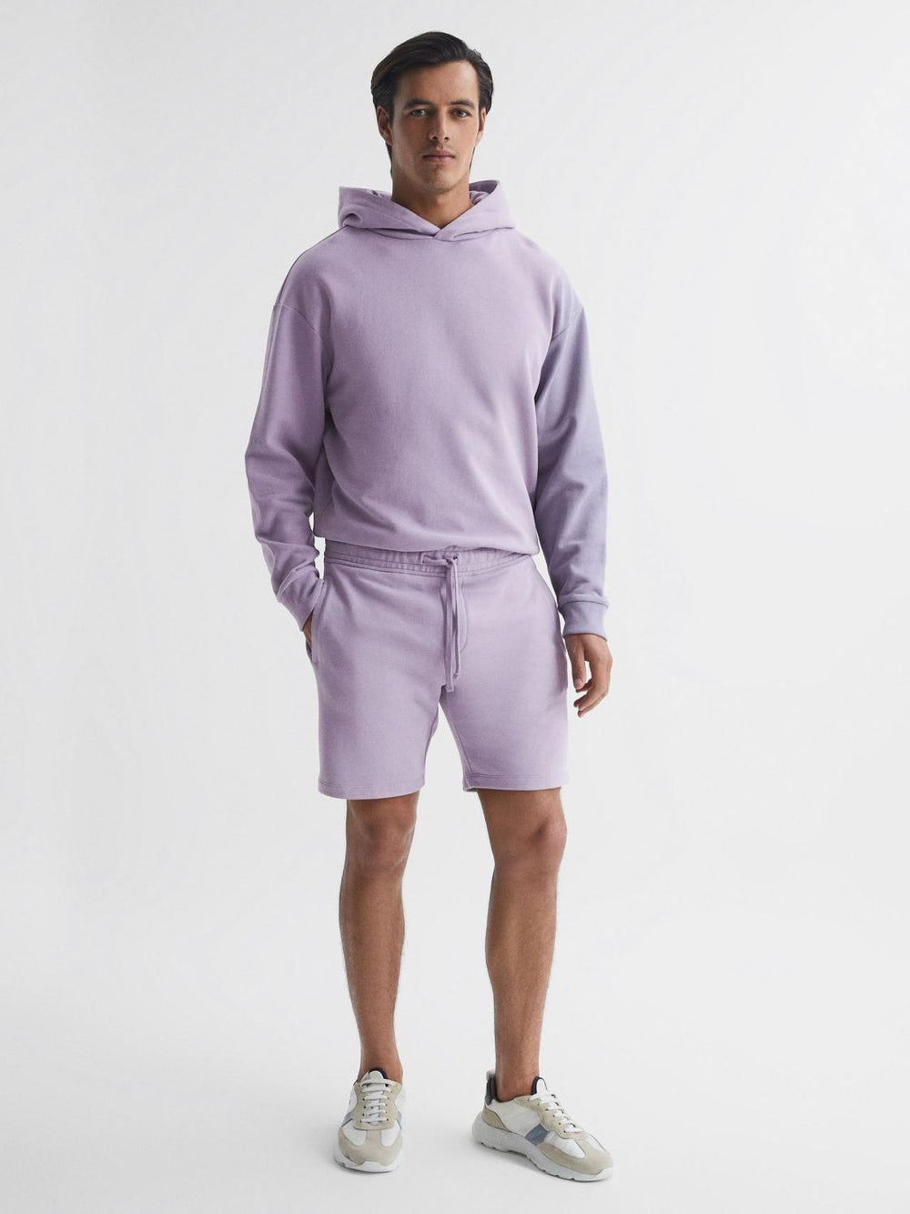 Reiss Sweats &amp; Hoodies | Henry Garment Dye Jersey Shorts Fern Green - Men