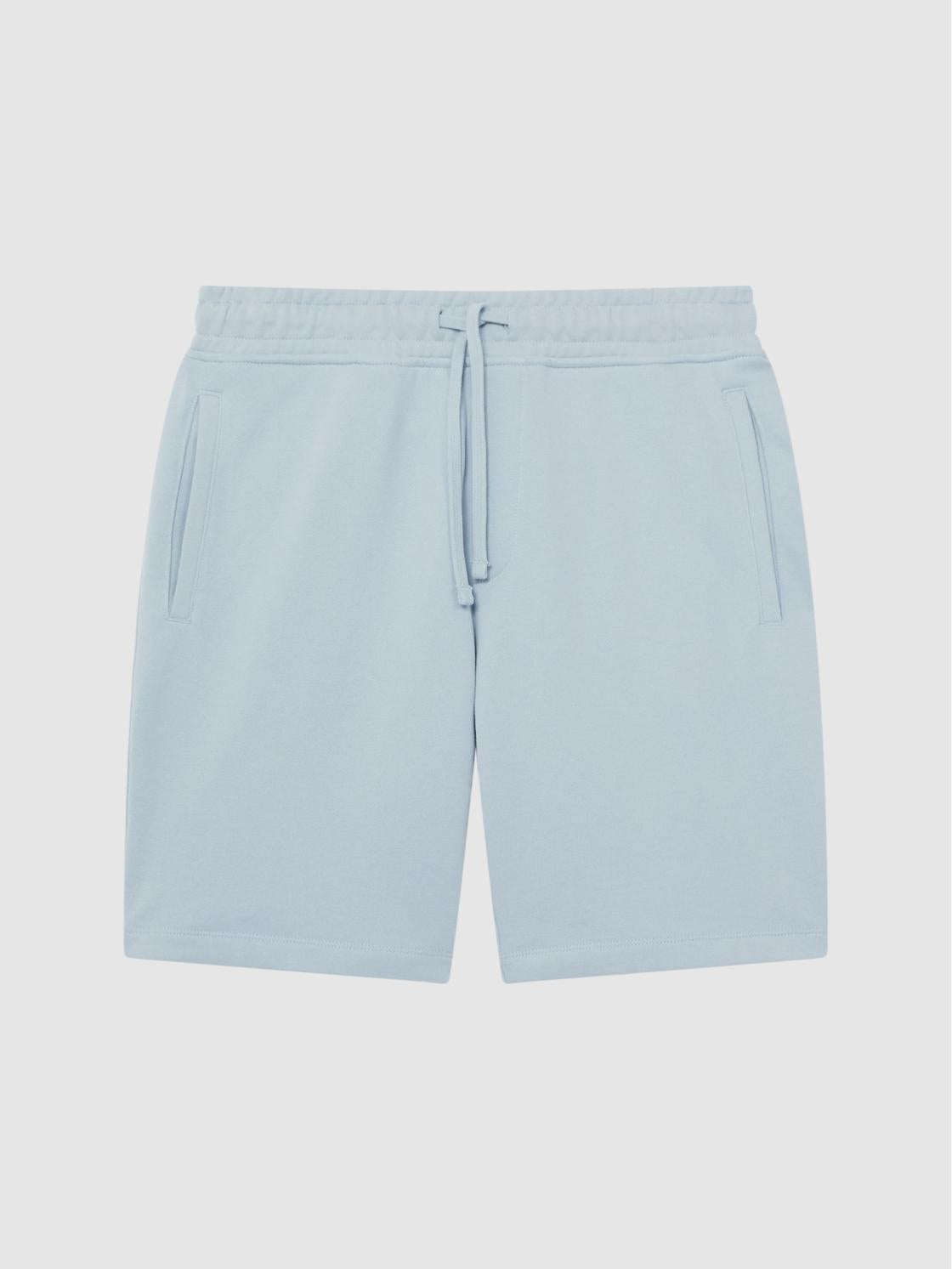 Reiss Sweats &amp; Hoodies | Henry Garment Dye Jersey Shorts Ice Blue - Men