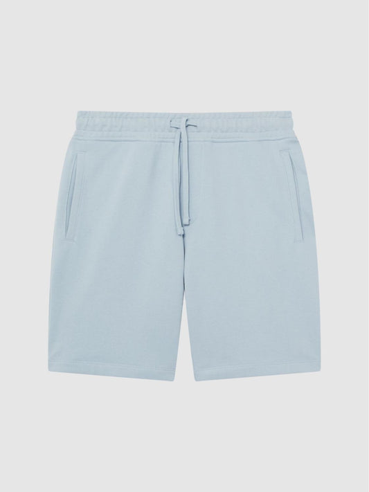 Reiss Sweats &amp; Hoodies | Henry Garment Dye Jersey Shorts Ice Blue - Men
