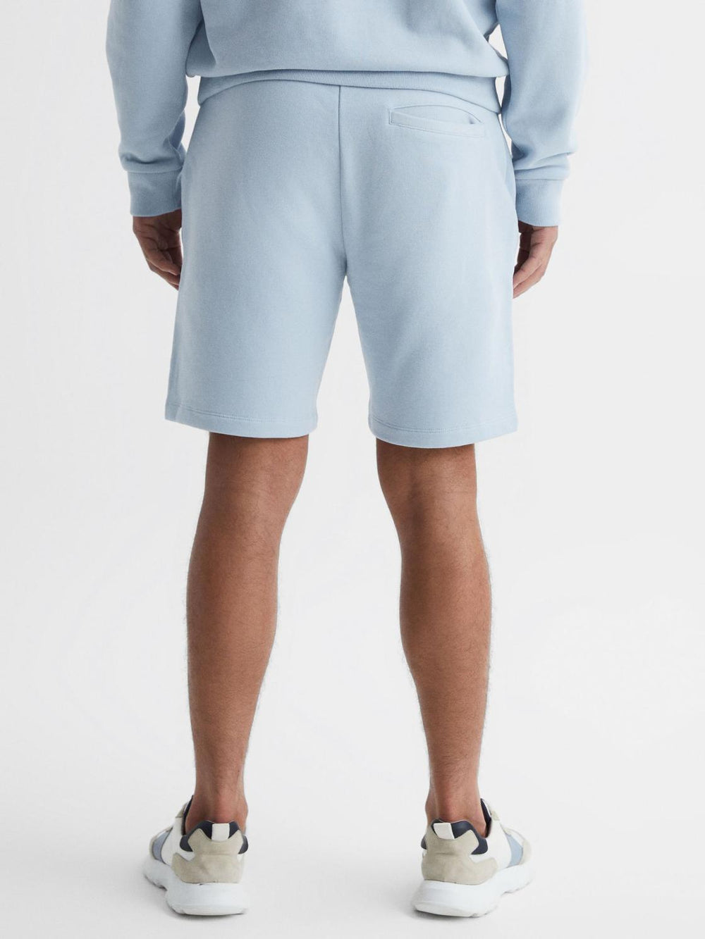 Reiss Sweats &amp; Hoodies | Henry Garment Dye Jersey Shorts Ice Blue - Men
