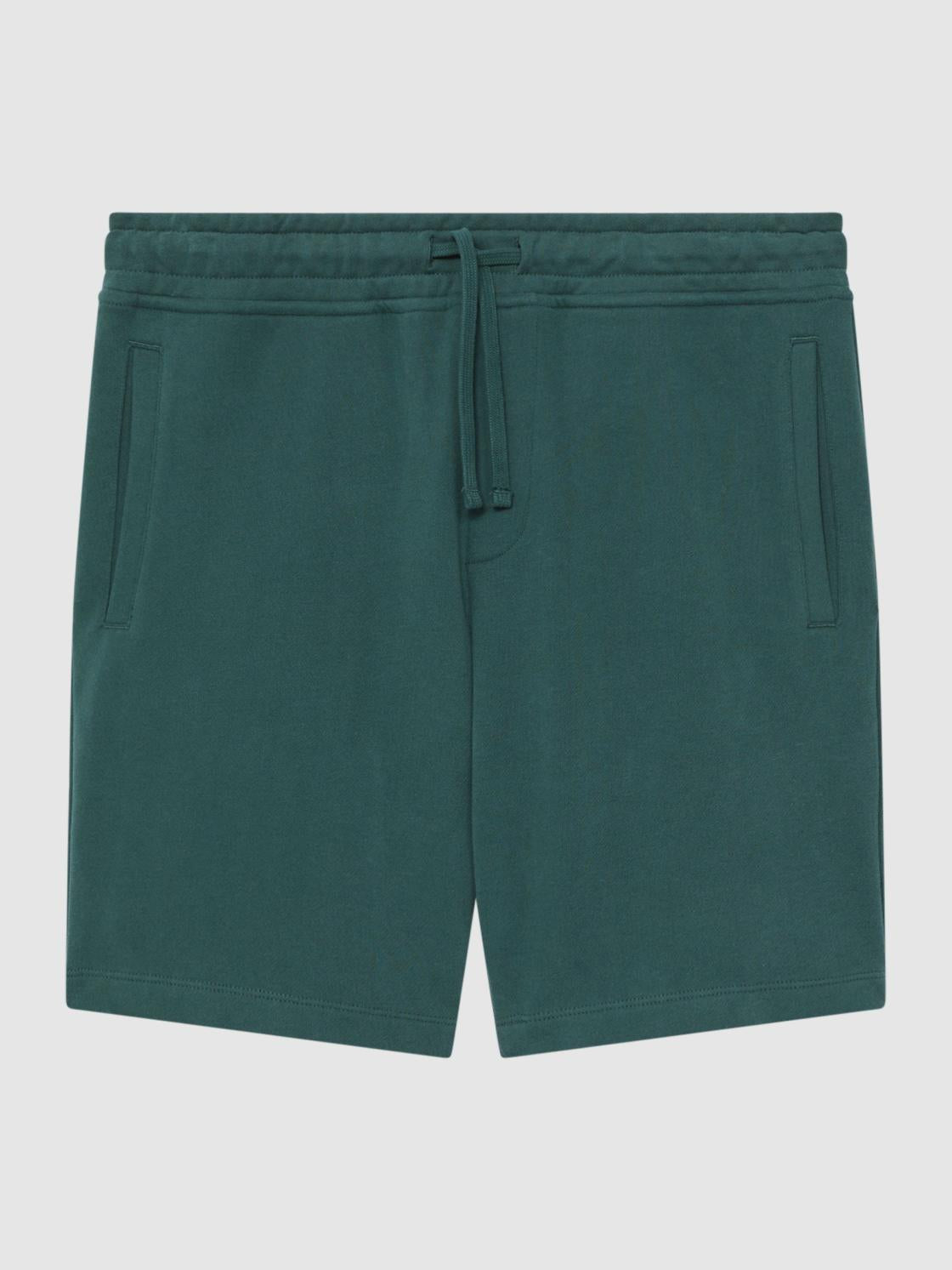 Reiss Sweats &amp; Hoodies | Henry Garment Dye Jersey Shorts Midnight Green - Men