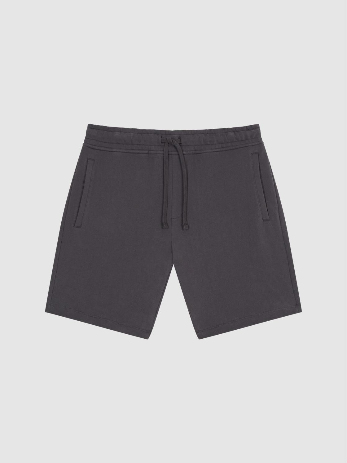 Reiss Sweats &amp; Hoodies | Henry Garment Dye Jersey Shorts Washed Black - Men