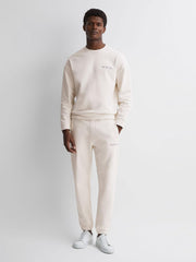 Reiss Sweats &amp; Hoodies | Hills Reiss | Ché Motif Cotton Sweatshirt Off White - Men
