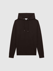 Reiss Sweats &amp; Hoodies | Holland Merino Wool Hoodie Bitter Chocolate - Men