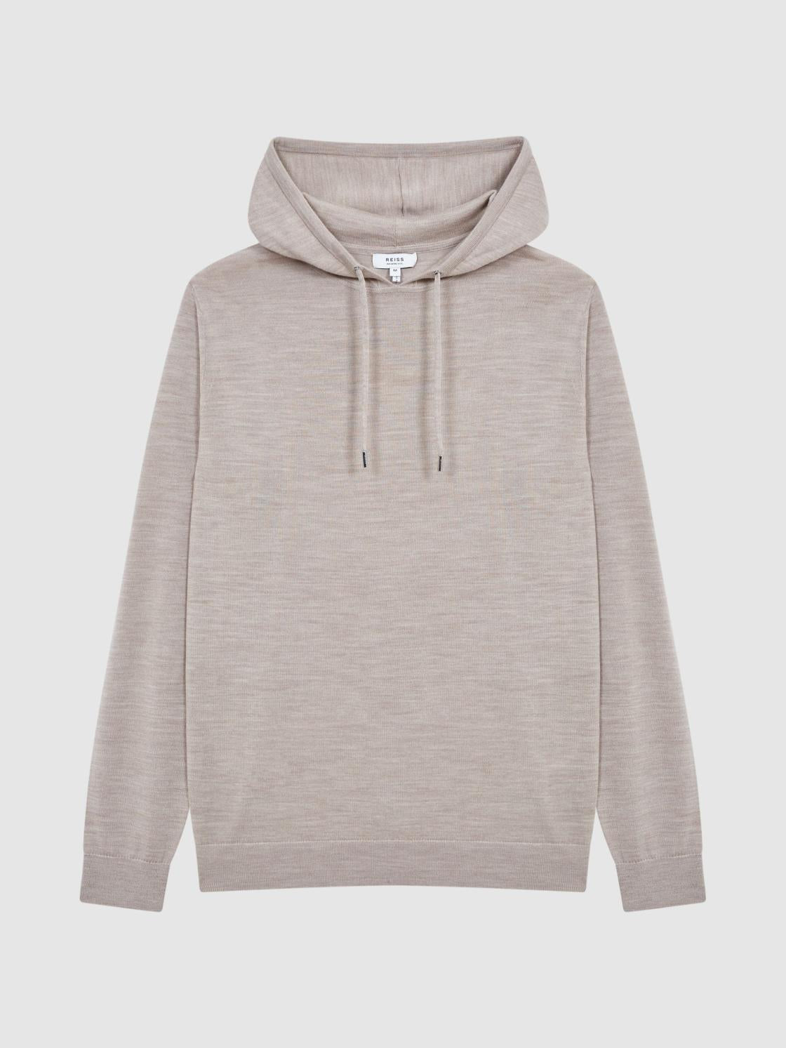 Reiss Sweats &amp; Hoodies | Holland Merino Wool Hoodie Bitter Chocolate - Men