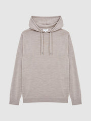 Reiss Sweats &amp; Hoodies | Holland Merino Wool Hoodie Bitter Chocolate - Men