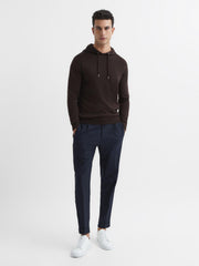 Reiss Sweats &amp; Hoodies | Holland Merino Wool Hoodie Bitter Chocolate - Men