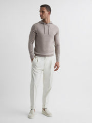 Reiss Sweats &amp; Hoodies | Holland Merino Wool Hoodie Bitter Chocolate - Men