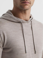 Reiss Sweats &amp; Hoodies | Holland Merino Wool Hoodie Bitter Chocolate - Men