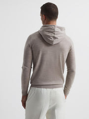 Reiss Sweats &amp; Hoodies | Holland Merino Wool Hoodie Bitter Chocolate - Men