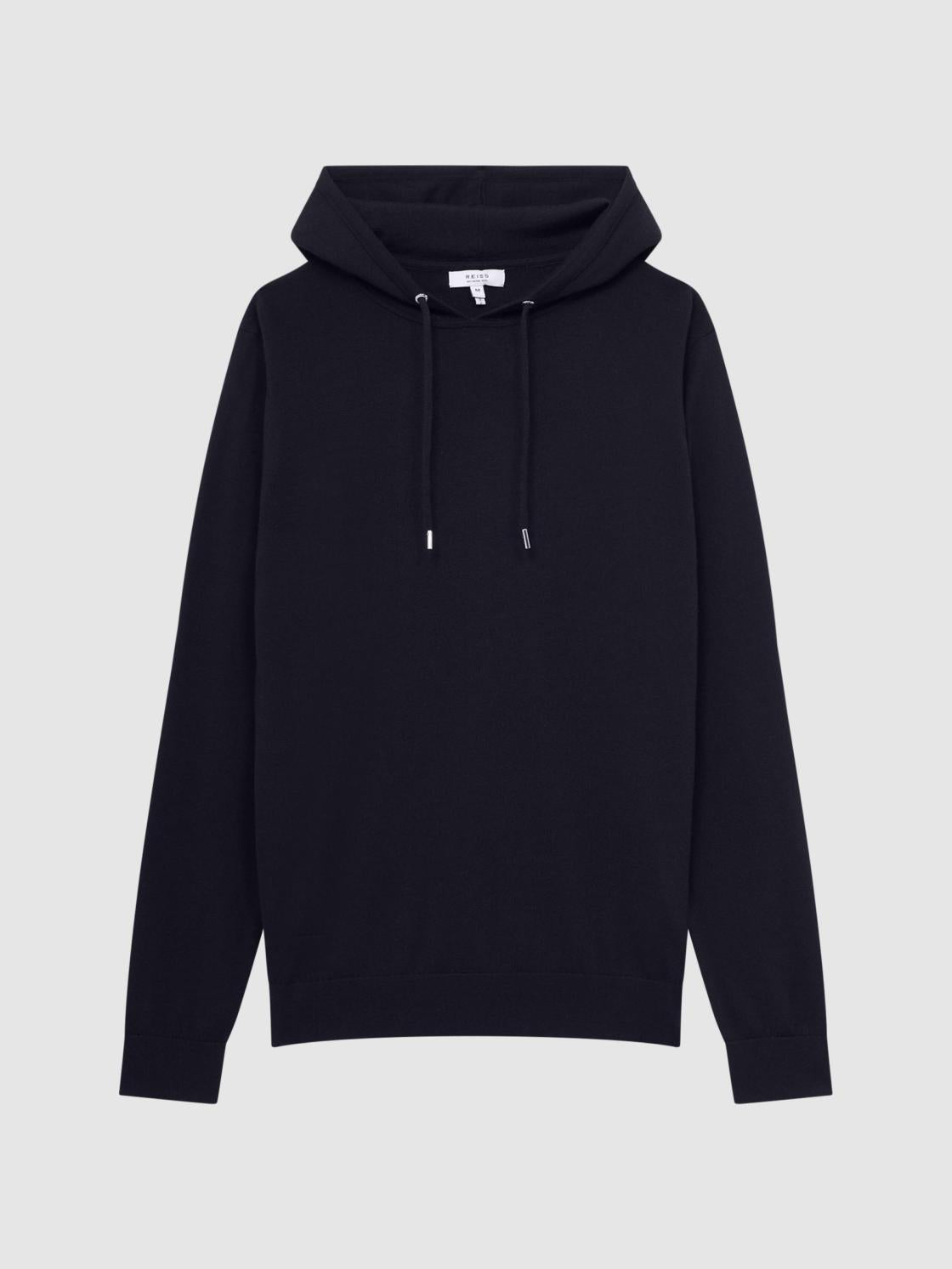 Reiss Sweats &amp; Hoodies | Holland Merino Wool Hoodie Navy - Men