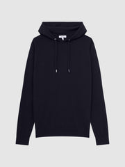 Reiss Sweats &amp; Hoodies | Holland Merino Wool Hoodie Navy - Men