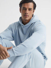 Reiss Sweats &amp; Hoodies | Kace Garment Dye Hoodie Ice Blue - Men