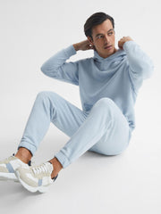 Reiss Sweats &amp; Hoodies | Kace Garment Dye Hoodie Ice Blue - Men