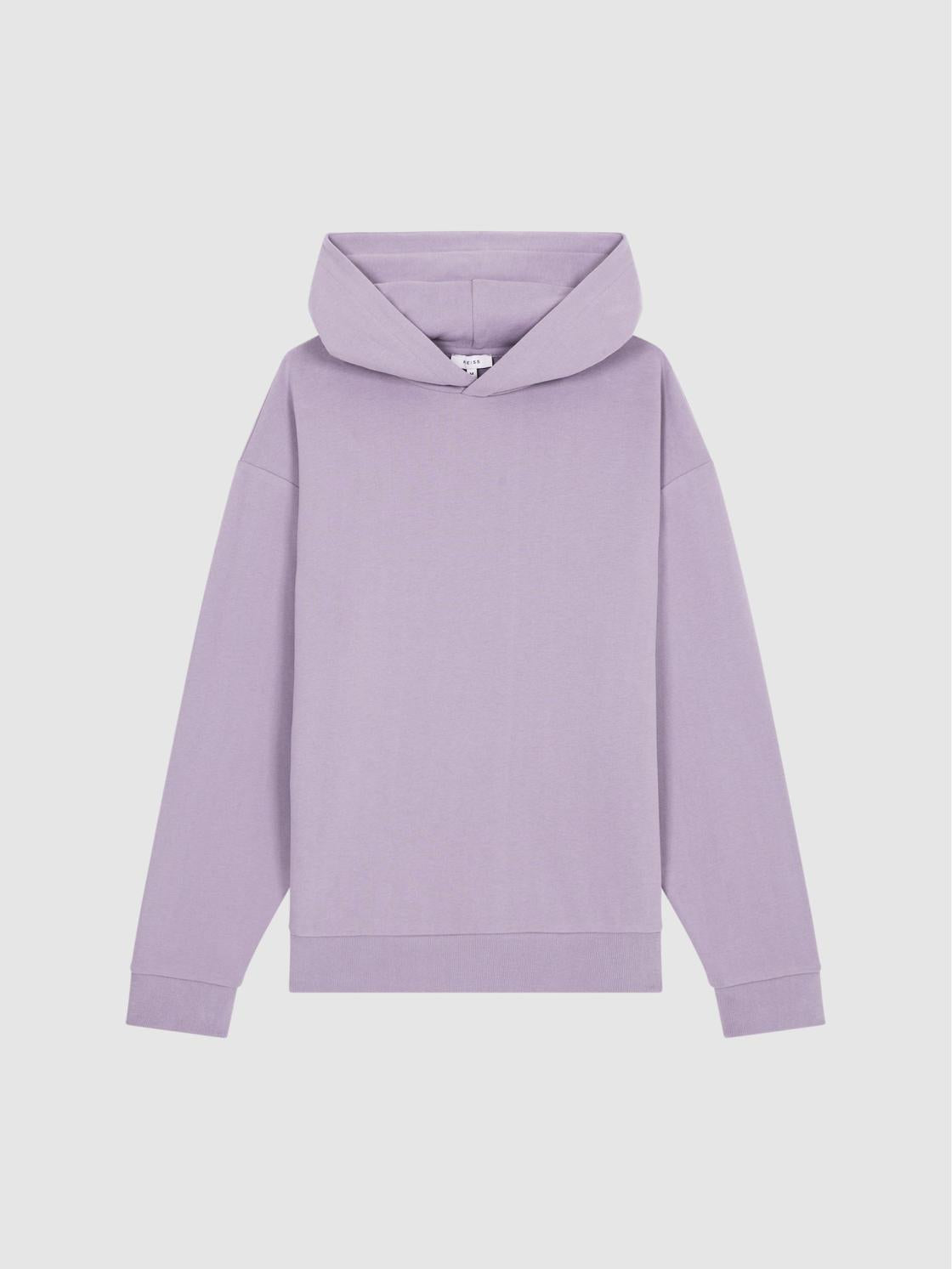 Reiss Sweats &amp; Hoodies | Kace Garment Dye Hoodie Lilac - Men