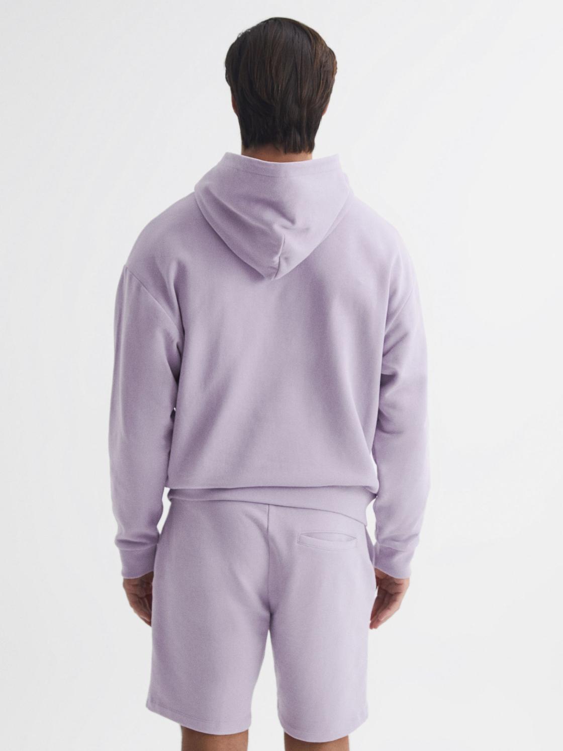 Reiss Sweats &amp; Hoodies | Kace Garment Dye Hoodie Lilac - Men
