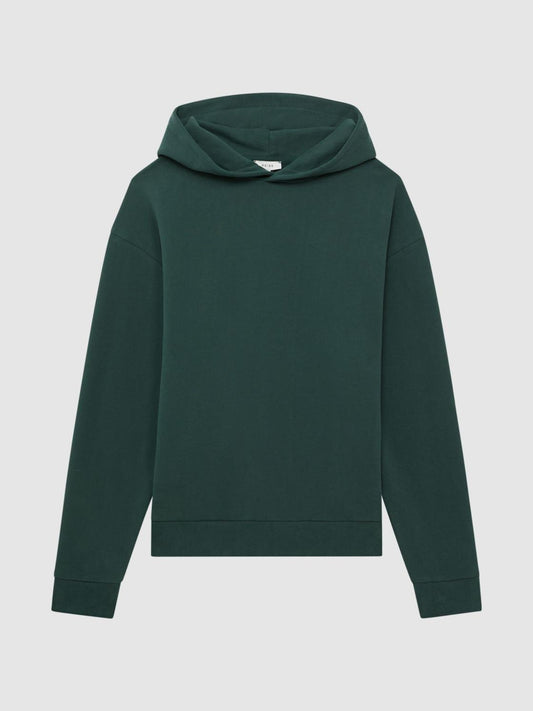 Reiss Sweats &amp; Hoodies | Kace Garment Dye Hoodie Midnight Green - Men
