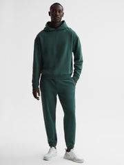 Reiss Sweats &amp; Hoodies | Kace Garment Dye Hoodie Midnight Green - Men