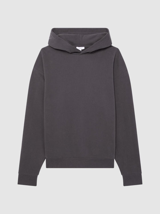 Reiss Sweats &amp; Hoodies | Kace Garment Dye Hoodie Washed Black - Men