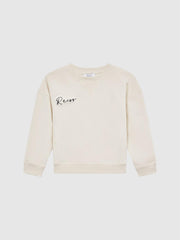 Reiss Sweats &amp; Hoodies | Natasha Fleece Crew Neck Jumper Oatmeal - Children