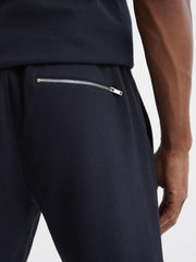 Reiss Sweats &amp; Hoodies | Robin Textured Drawstring Shorts Navy - Men