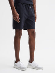 Reiss Sweats &amp; Hoodies | Robin Textured Drawstring Shorts Navy - Men