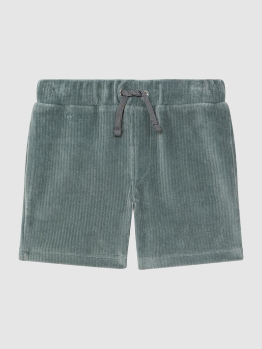 Reiss Sweats &amp; Hoodies | Tortuga Ribbed Chenille Drawstring Shorts Sage - Children