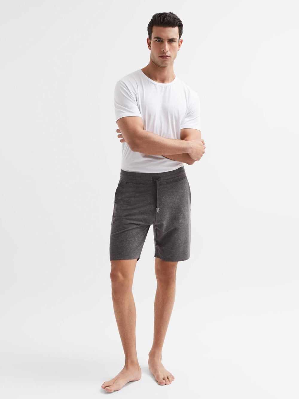Reiss Sweats &amp; Hoodies | Tyne Jersey Shorts Dark Grey - Men