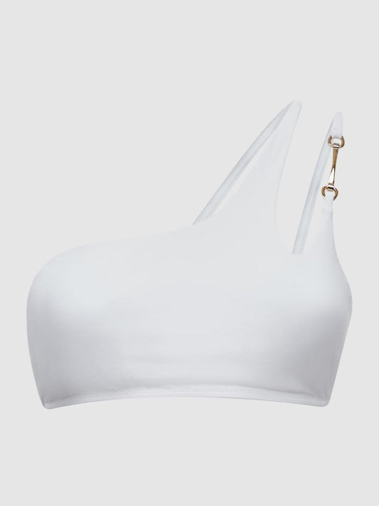 Reiss Swimwear | Alani One Shoulder Bikini Top White - Women