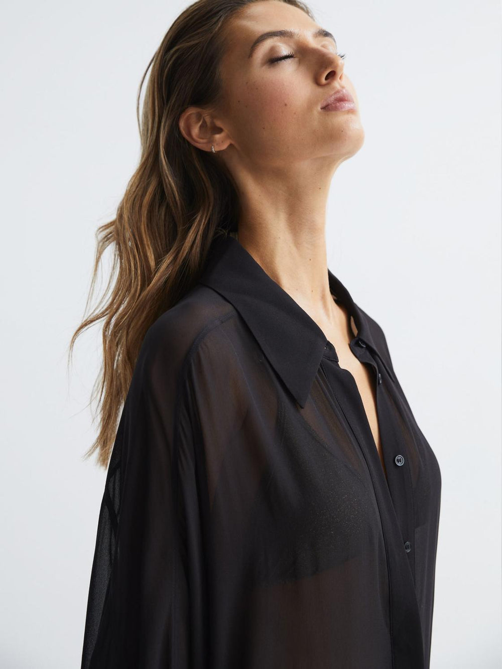 Reiss Swimwear | Ava Sheer Kaftan Black - Women