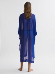 Reiss Swimwear | Ava Sheer Kaftan Cobalt Blue - Women