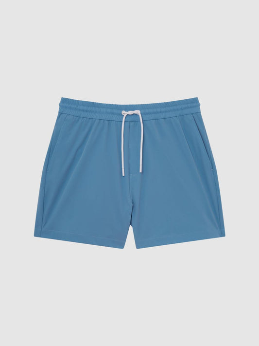 Reiss Swimwear | Beach Plain Drawstring Swim Shorts Dark Sage - Men