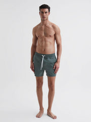 Reiss Swimwear | Beach Plain Drawstring Swim Shorts Dark Sage - Men