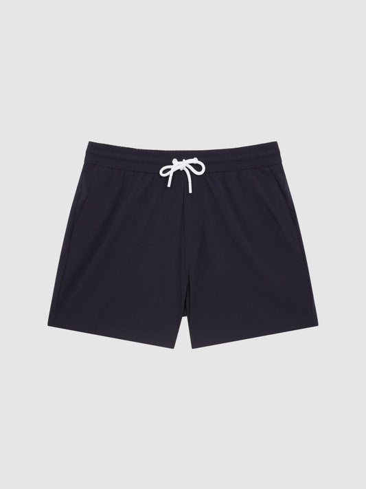 Reiss Swimwear | Beach Plain Drawstring Swim Shorts Navy - Men
