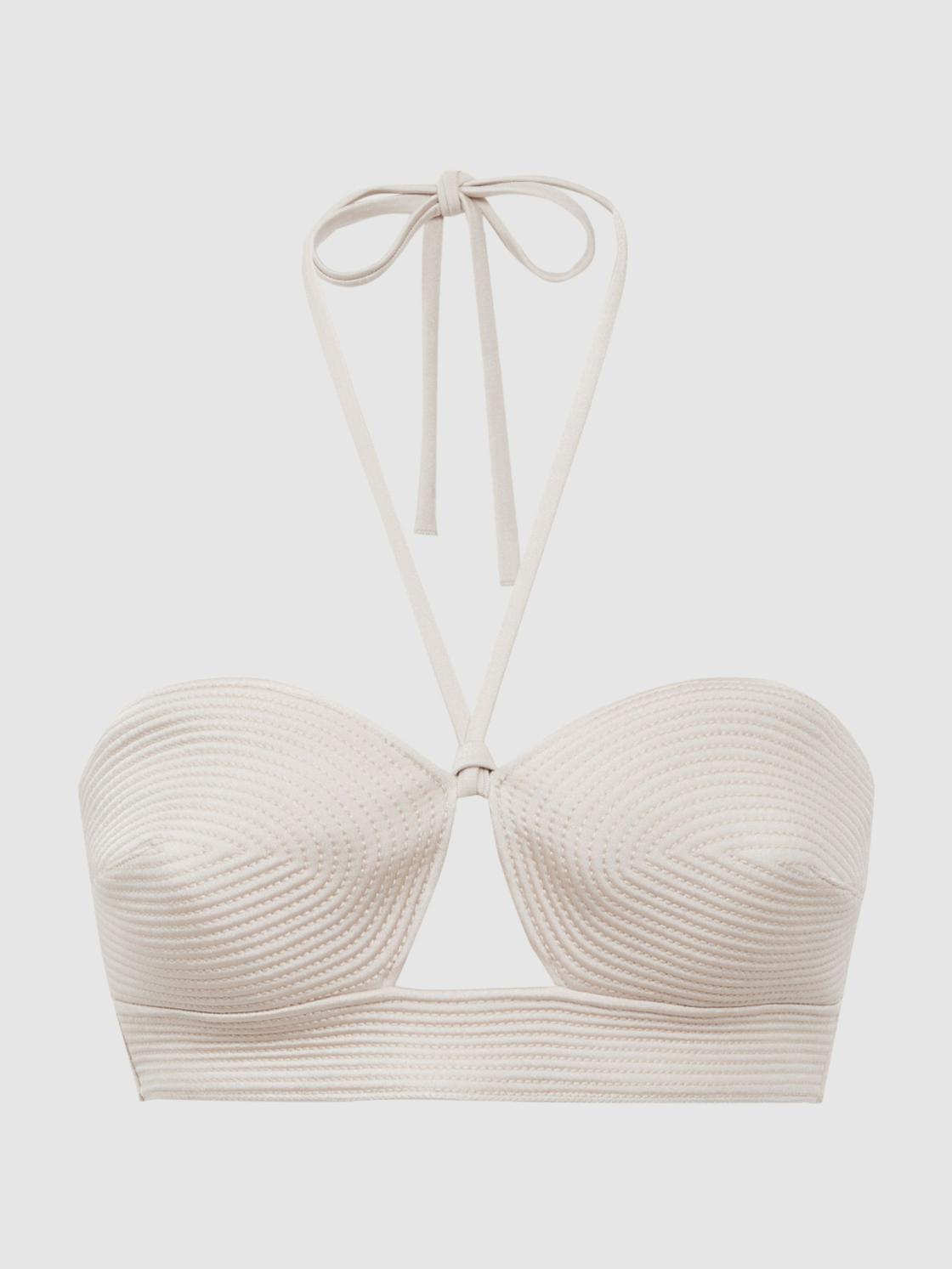Reiss Swimwear | Calvin Klein Underwear Halterneck Bikini Top Pale Stone - Women
