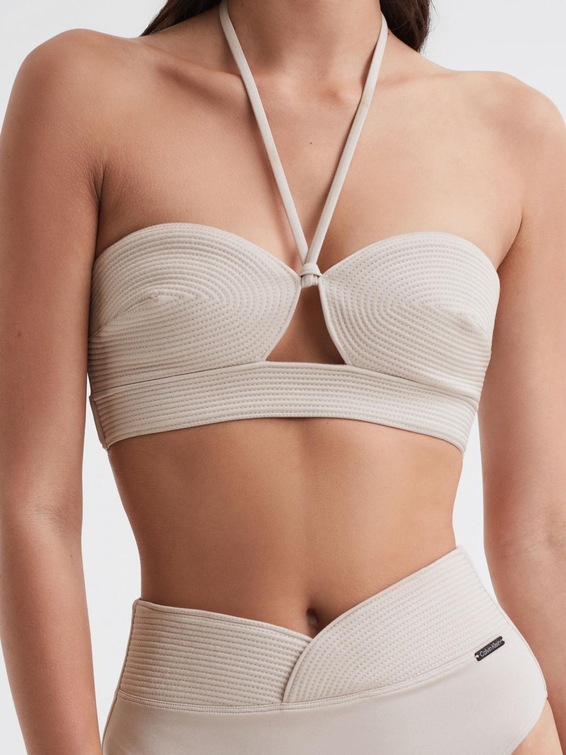 Reiss Swimwear | Calvin Klein Underwear Halterneck Bikini Top Pale Stone - Women