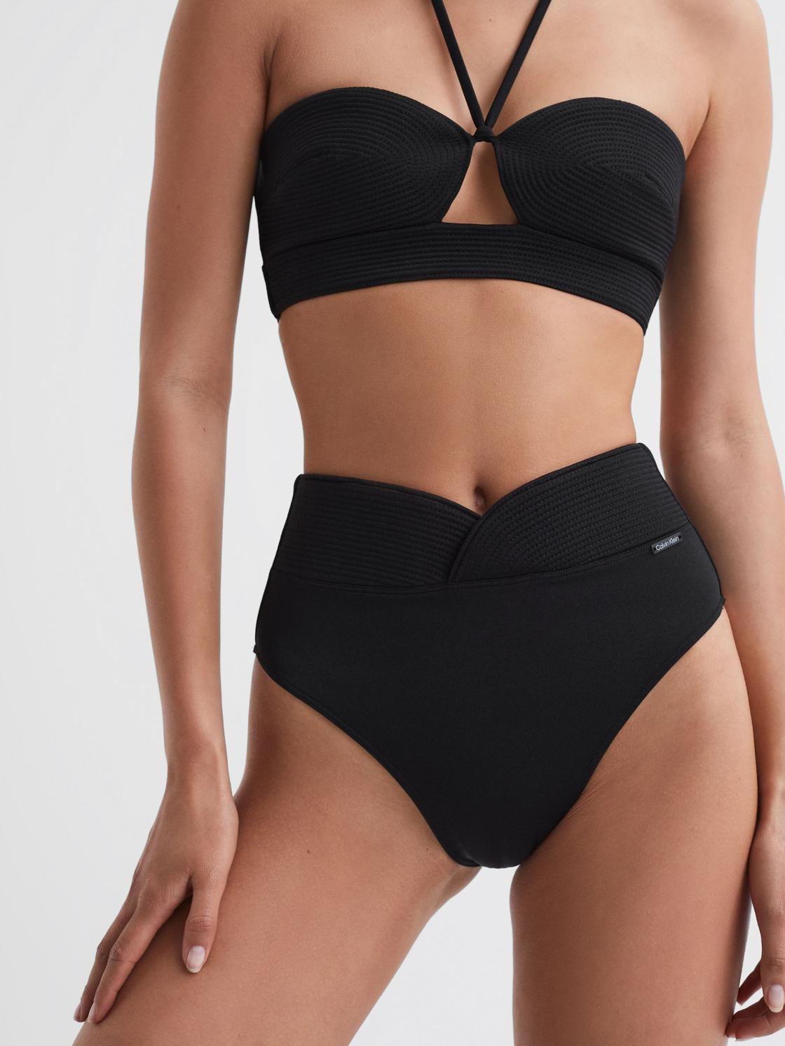 Reiss Swimwear | Calvin Klein Underwear High Rise Bikini Bottoms Black - Women