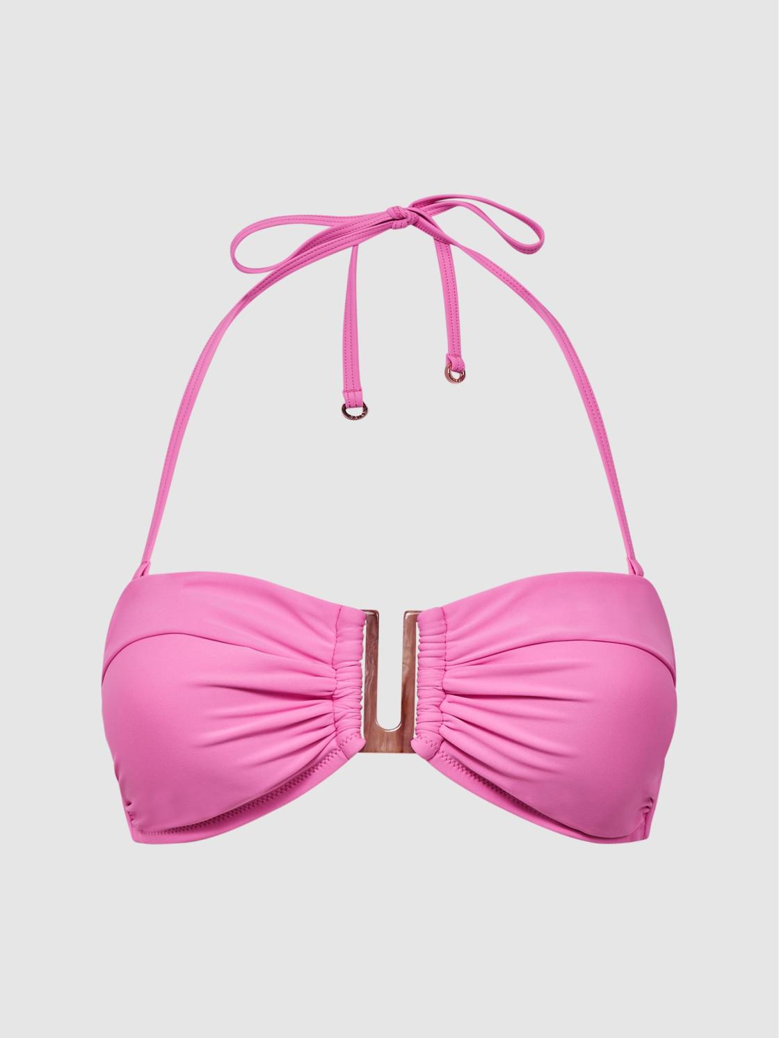 Reiss Swimwear | Carina Bandeau Bikini Top Pink - Women