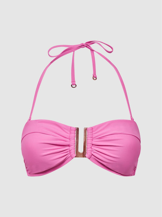 Reiss Swimwear | Carina Bandeau Bikini Top Pink - Women