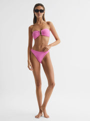 Reiss Swimwear | Carina Bandeau Bikini Top Pink - Women