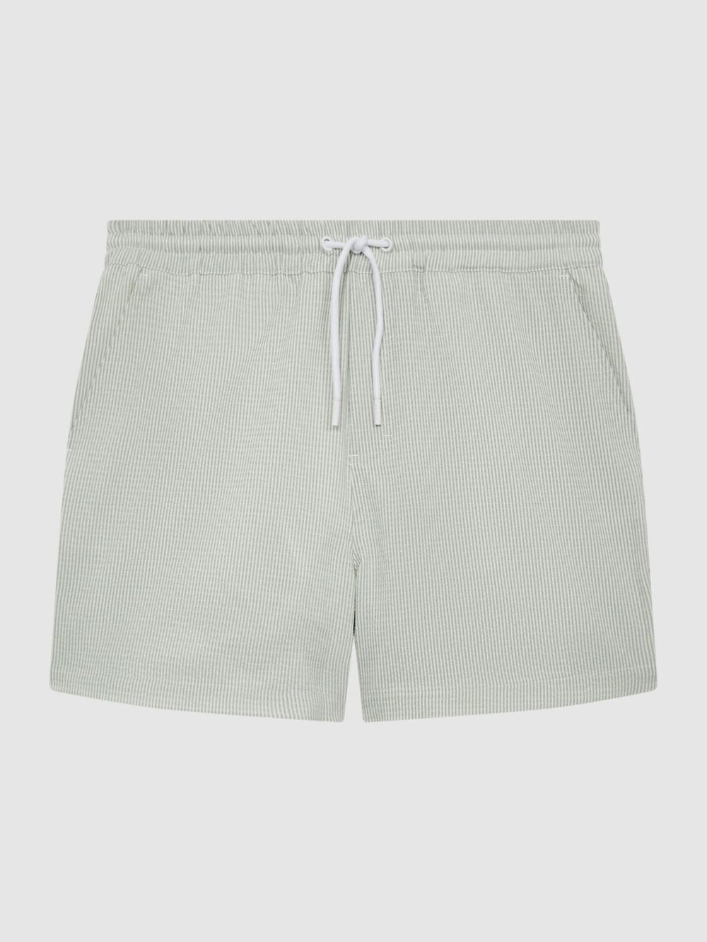 Reiss Swimwear | Coast Striped Drawstring Swim Shorts Mint/white - Men