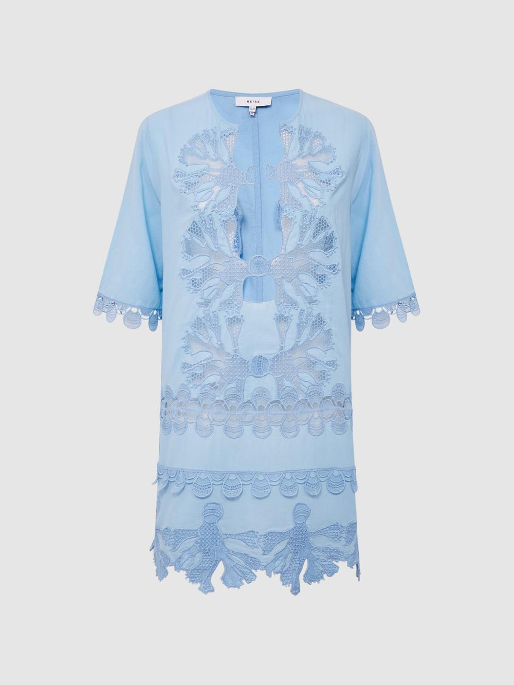 Reiss Swimwear | Etta Embroidered Kaftan Blue - Women