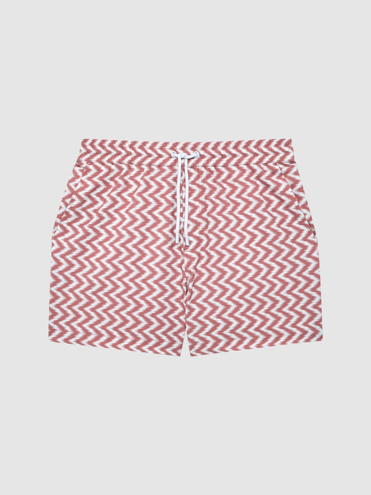 Reiss Swimwear | Florida Printed Drawstring Swim Shorts Rust - Men
