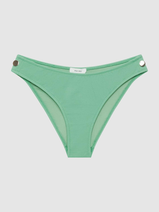 Reiss Swimwear | Iris Button Detail Bikini Briefs Seafoam - Women