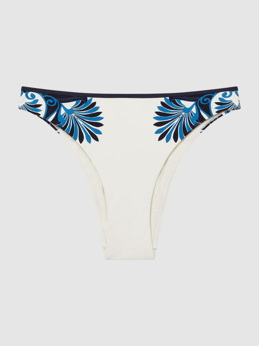 Reiss Swimwear | Lucille Printed Bikini Bottoms White Print - Women