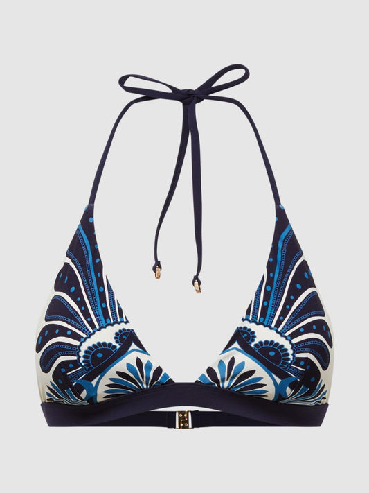 Reiss Swimwear | Lucille Printed Bikini Top White Print - Women