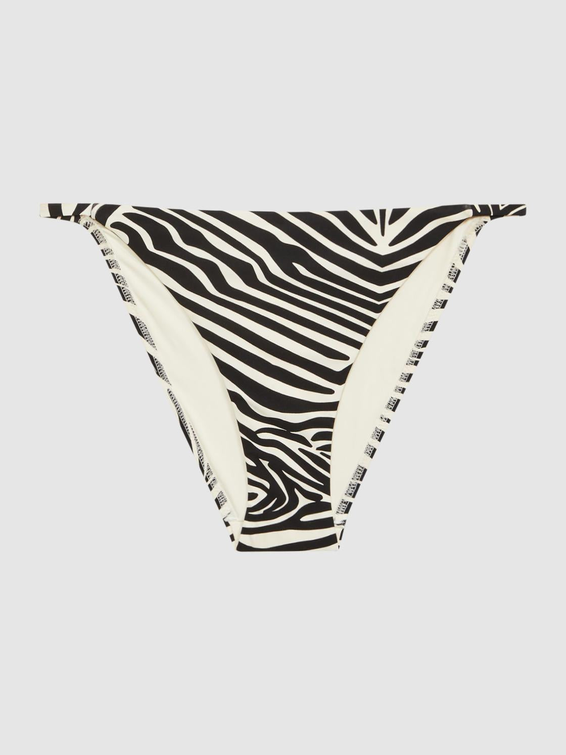 Reiss Swimwear | Melody Zebra Print Bikini Bottoms Black/white - Women