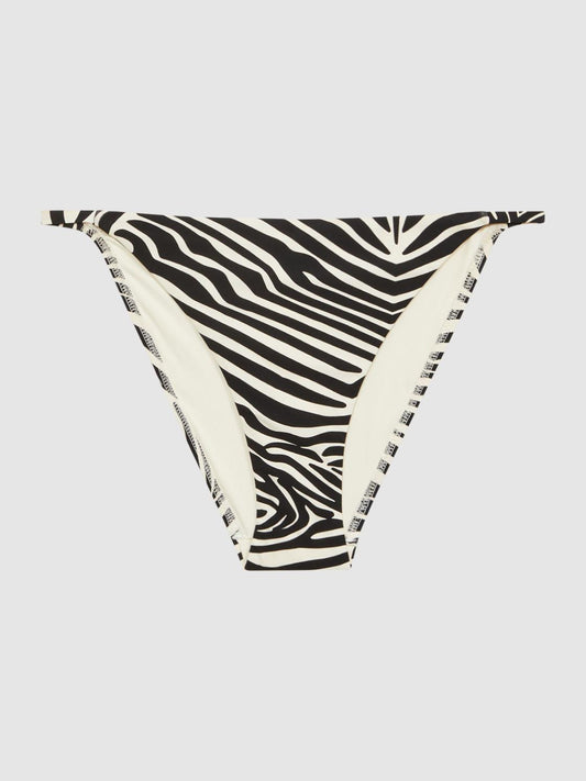 Reiss Swimwear | Melody Zebra Print Bikini Bottoms Black/white - Women