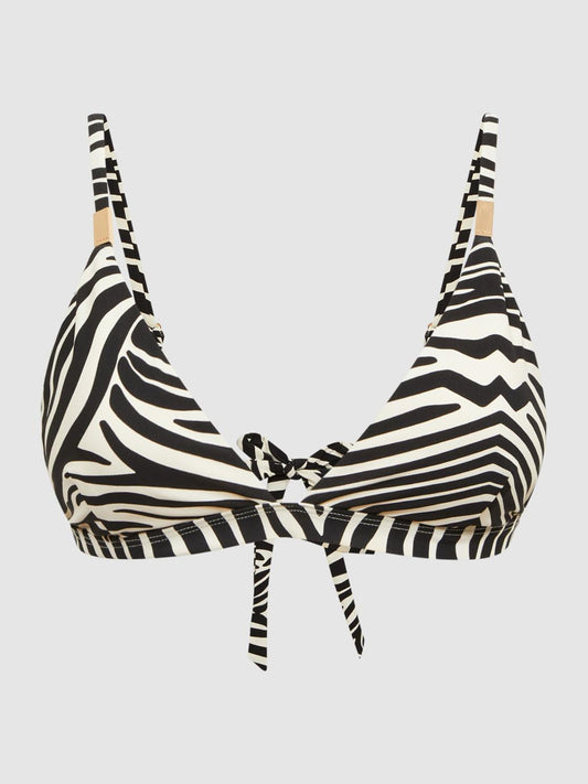 Reiss Swimwear | Melody Zebra Print Bikini Top Black/white - Women