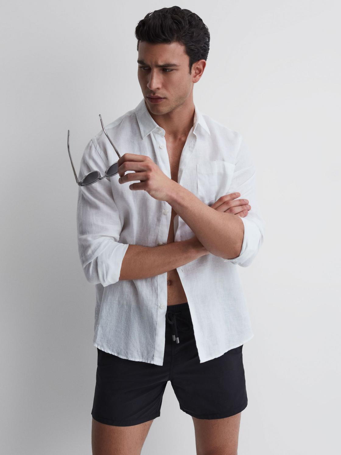 Reiss Swimwear | Moorea Vilebrequin Plain Swim Shorts Black - Men